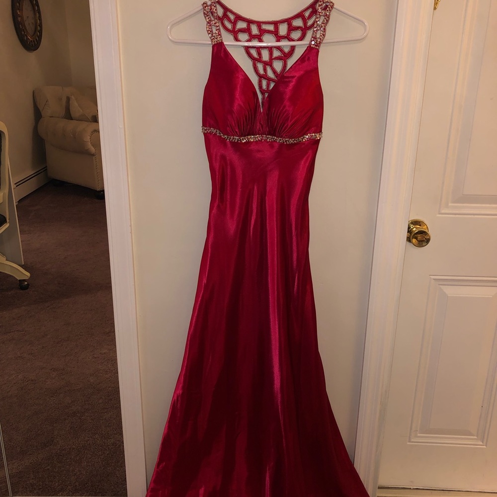 COPY - Beautiful Red satin gown.